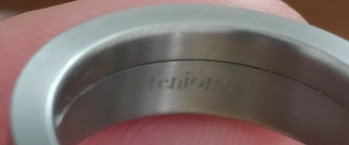 Feniom Titanium Band Ring UK Size S 1/2 7mm Wide